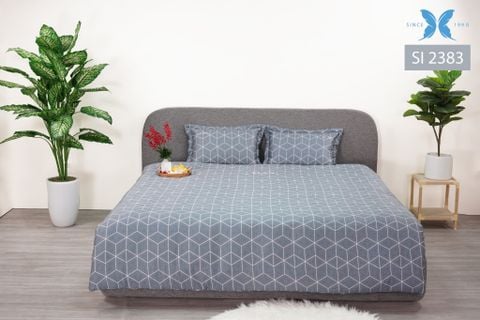 Bộ chăn ga gối 5 món Sateen in hoa SI2383