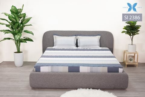 Bộ chăn ga gối 7 món Sateen in hoa SI2386