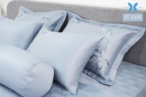 Bộ chăn ga gối 7 món Sateen thêu ST2335