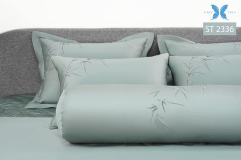 Bộ chăn ga gối 7 món Sateen thêu ST2336