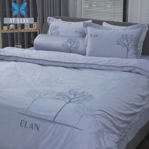 Bộ chăn ga gối 5 món Sateen thêu ST5135