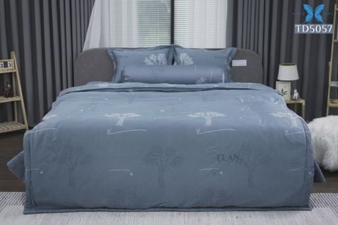 Bộ chăn ga gối 5 món Tencel in cao cấp TD5057
