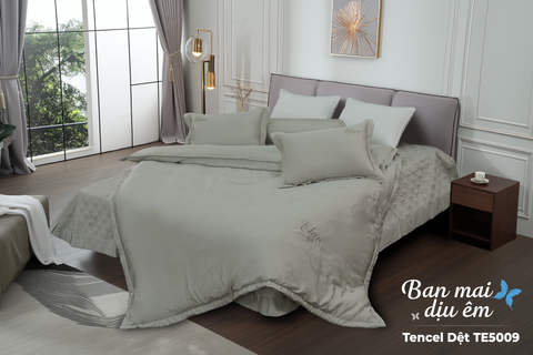 Bộ chăn ga gối 5 món Tencel Dệt TE5009
