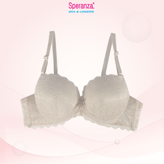 Áo ngực nữ có gọng mút dày ngoài phủ ren trong cotton thấm hút mô hôi SPA8563SH
