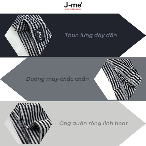 Combo 5 quần đùi nam J-me, vải cotton thun co dãn 4 chiều, mặc ở nhà và mặc ngủ thoải mái - JMB036SH