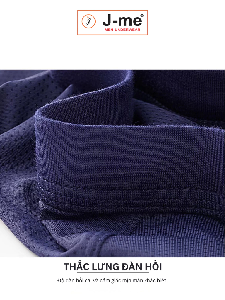 Quần sịp nam J-me, vải nhiều lỗ thông hơi thoáng khí, mềm mịn, bền đẹp thoáng mát JM908SH