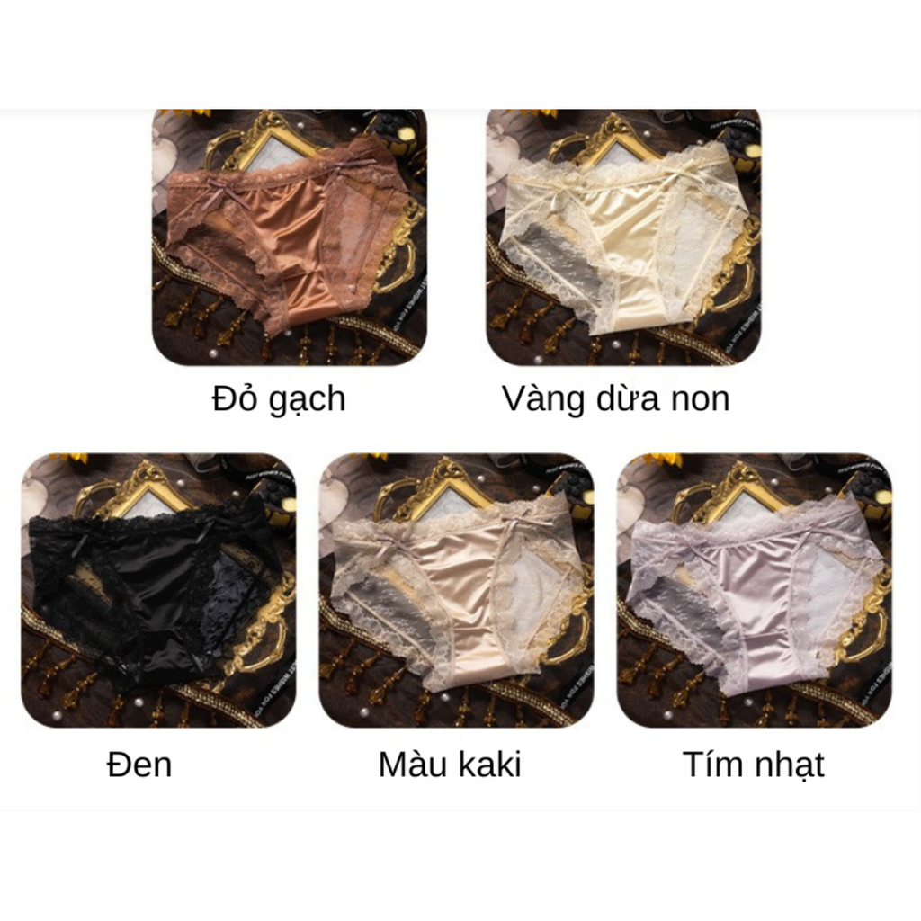 Quần Lót Nữ Ren Gợi Cảm Speranza | Chất Lụa Mềm, Đáy Cotton Thoáng Mát | Size M–XL - SPQ558SH