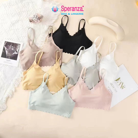 Áo bra nữ không gọng Speranza, kiểu dáng áo 2 dây đeo chéo và chui đầu, mịn màng, mỏng nhẹ - SPAL7094SH