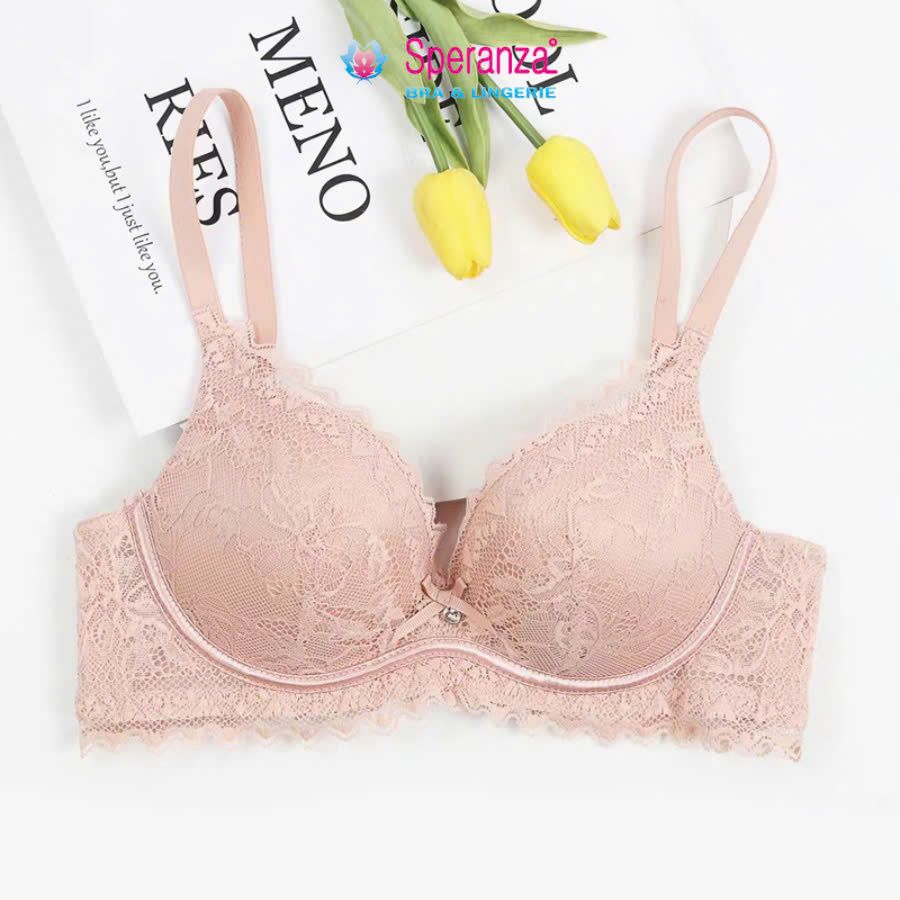 Áo ngực nữ không gọng mút mỏng ren mềm mịn thoải mái SPA7317SH
