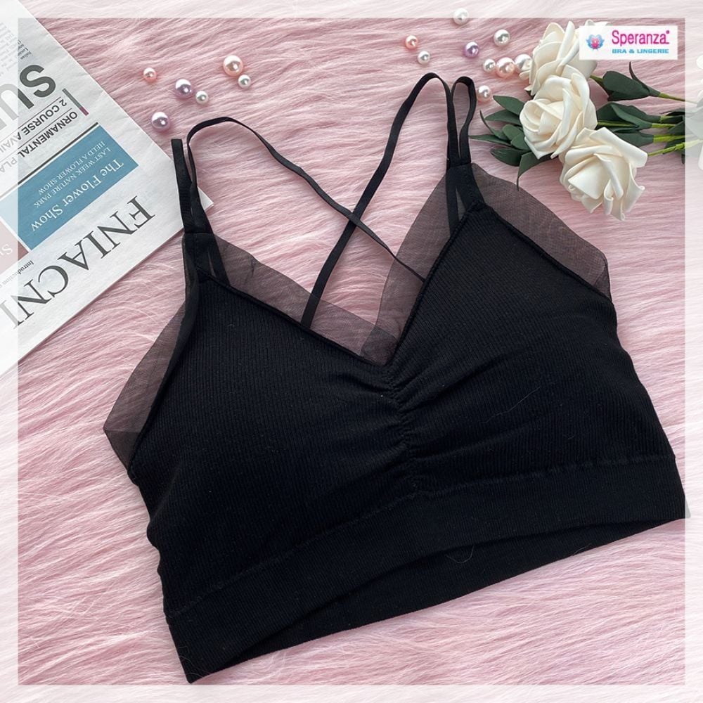 Áo bra viền ren dây chéo có mút sexy hàng cao cấp SPAL1952SH