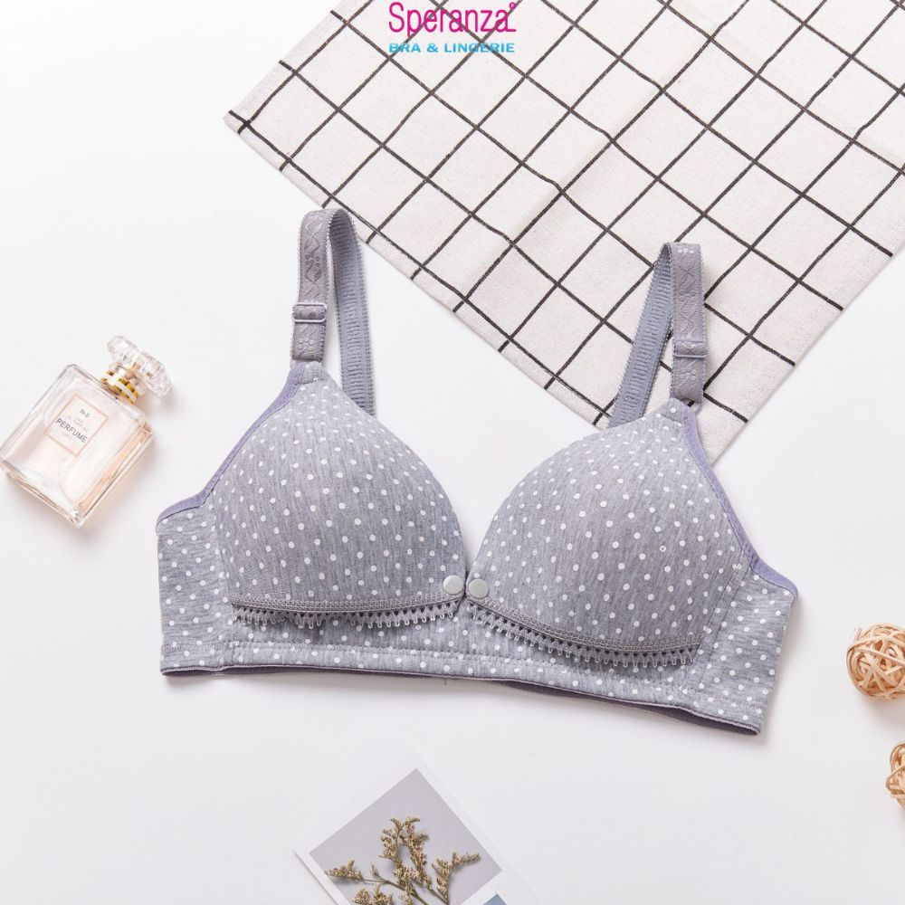 Áo ngực nữ cho bé bú chấm bi cúc bấm giữa tiện lợi SPAB639SH