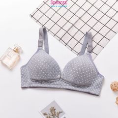 Áo ngực nữ cho bé bú chấm bi cúc bấm giữa tiện lợi SPAB639SH
