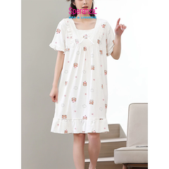 Váy mặc nhà cotton thoáng thoải mái 45-70kg mặc vừa SPD029SH