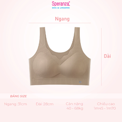 Áo lót nữ Speranza, Chất vải su mềm mịn, thoải mái, 40-68kg mặc vừa, không đường may - SPAL0520SH