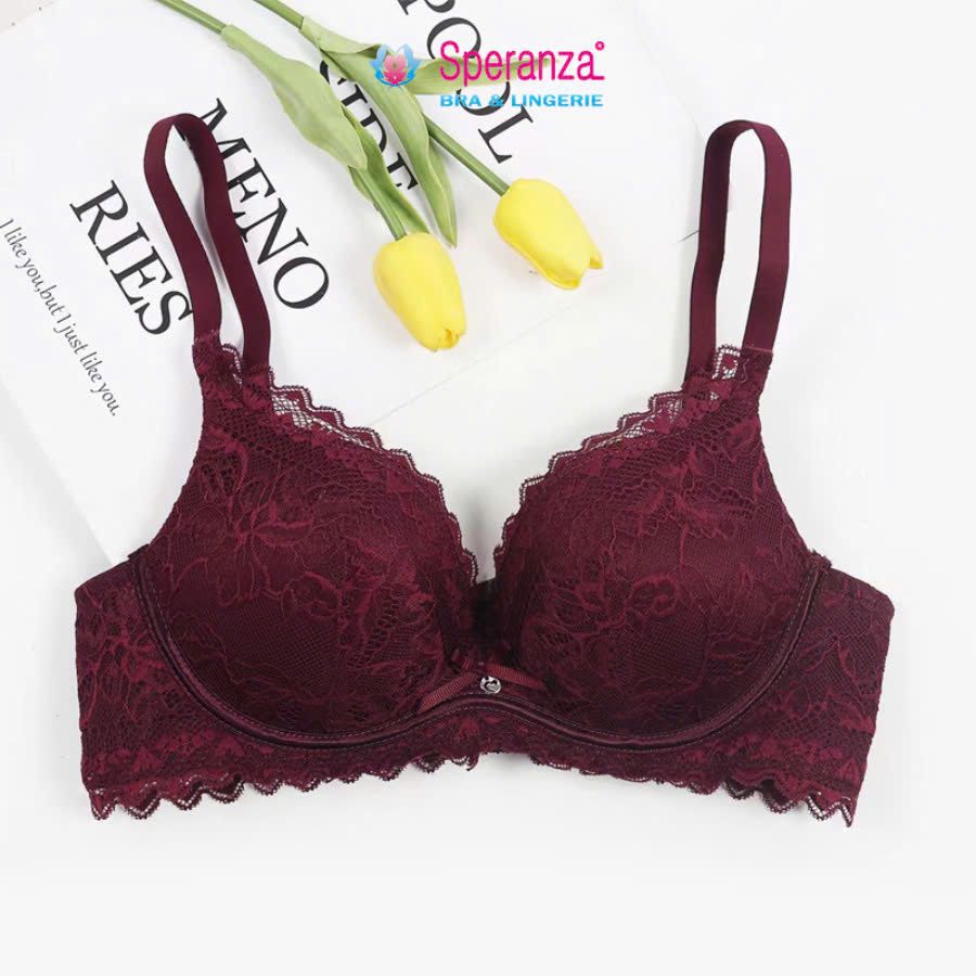 Áo ngực nữ không gọng mút mỏng ren mềm mịn thoải mái SPA7317SH