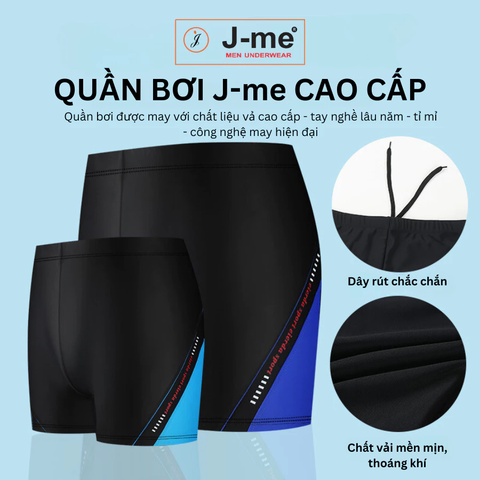 Quần bơi nam J-me, 60kg đến 80kg mặc vừa, co dãn 4 chiều, kiểu dáng thể thao - JMB991SH