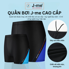 Quần bơi nam J-me, 60kg đến 80kg mặc vừa, co dãn 4 chiều, kiểu dáng thể thao - JMB991SH