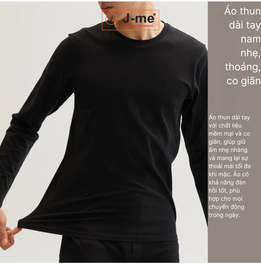 Áo Lót Nam Cotton Mỏng Nhẹ, Giữ Nhiệt Chất Liệu 100% Cotton, Thích Hợp Mặc Trong Trời Lạnh JMT006SH