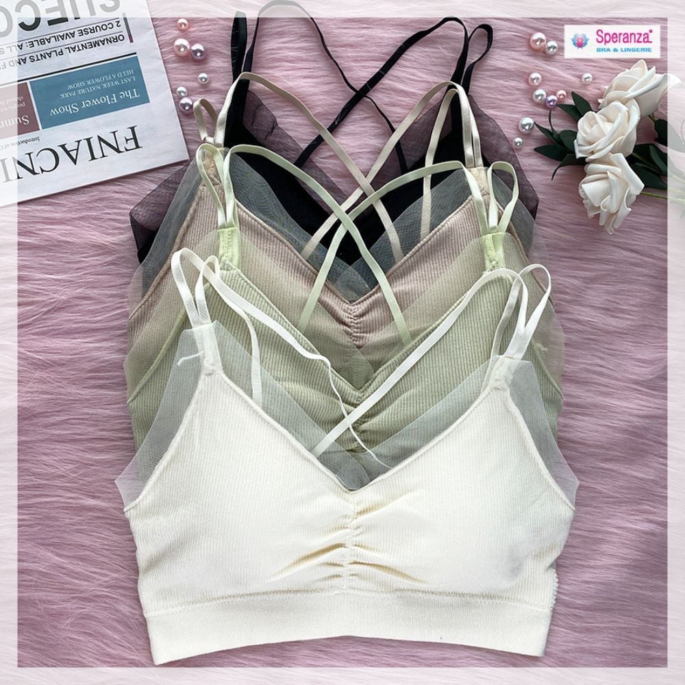 Áo bra viền ren dây chéo có mút sexy hàng cao cấp SPAL1952SH