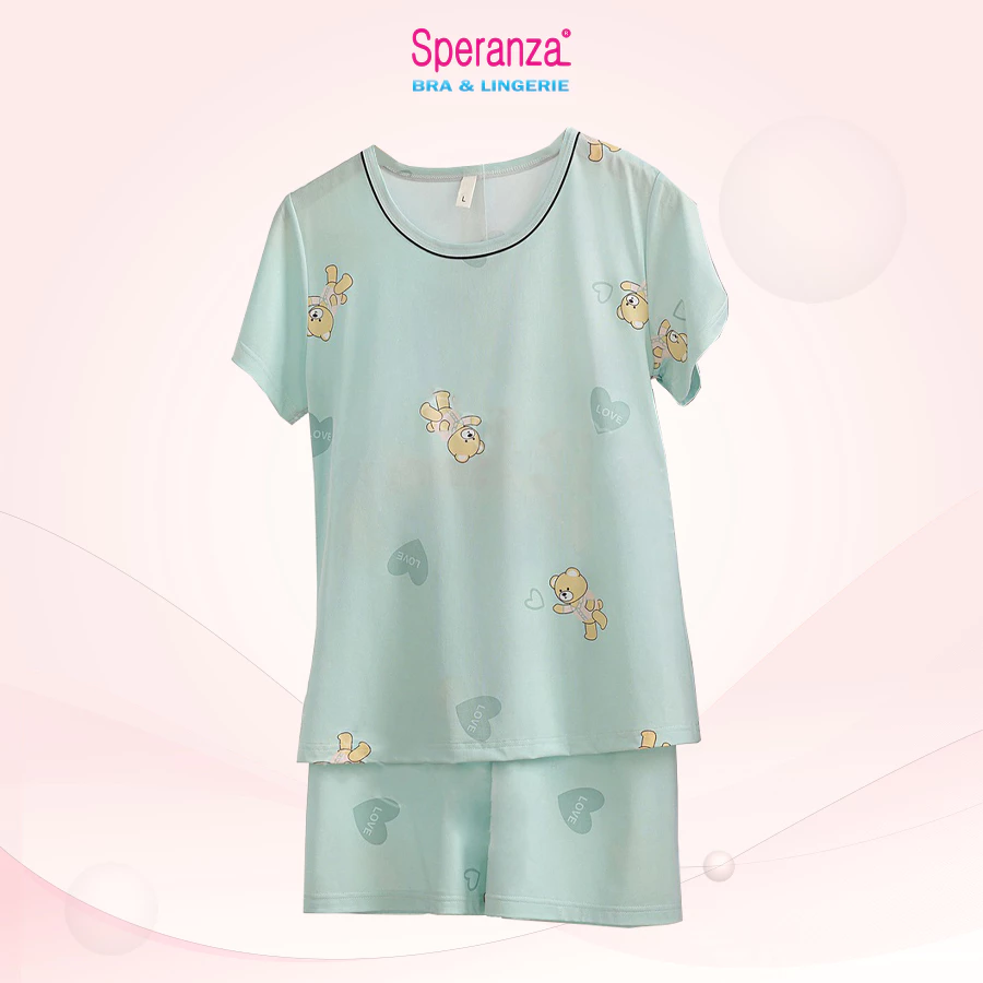 Bộ mặc nhà nữ Speranza, vải cotton cao cấp, họa tiết da dạng xinh xắn trẻ trung - SBD24301SH