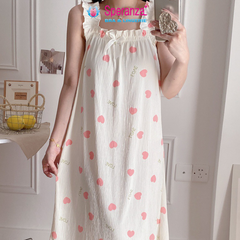 Đầm Mặc Nhà Dáng Dài Nữ Speranza – Vải Mềm Mịn, Cổ Vuông Hoa Nhí, Phong Cách Nhật Hàn - SPD008SH