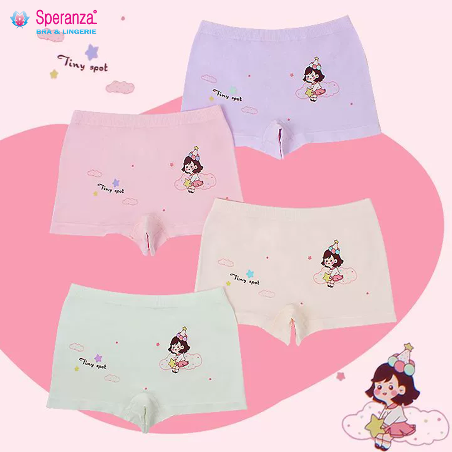 Quần lót bé gái cotton không đường may thoáng mát bé 3-14 tuổi SPQTE806SH