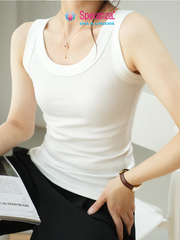Áo Tank Top Nữ Basic Cotton Co Giãn Áo Thun Ba Lỗ Ôm Dáng Mặc Trong, Ở Nhà, Tập Thể Dục - SPAL0011SH