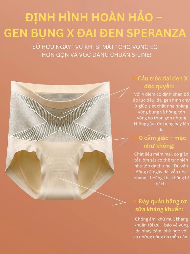 Quần Lót Định Hình Nữ Cạp Cao – Chống Cuộn, Nâng Mông, Siết Eo Chuẩn Dáng Tự Nhiên - SPQ371SH