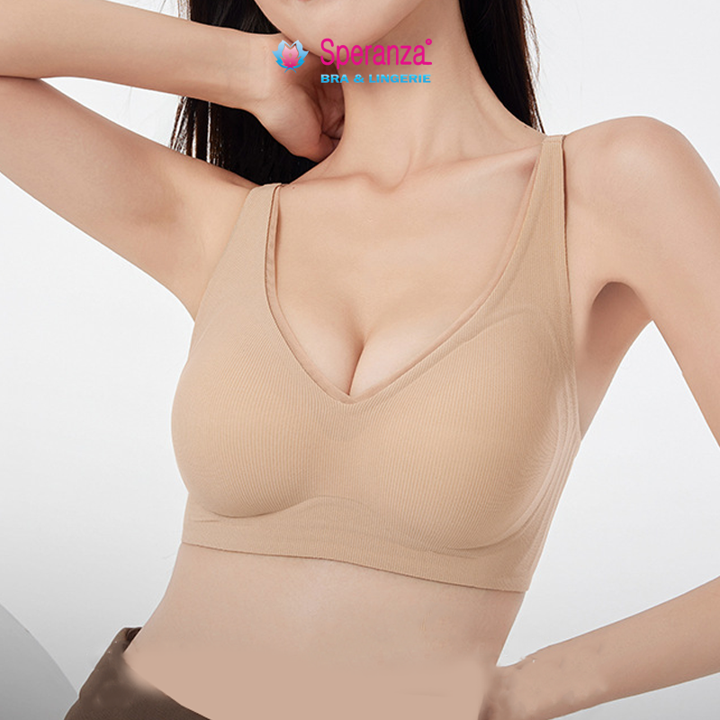 Áo ngực nữ không đường may v-line  mềm gom ngực tạo dáng SPA533SH