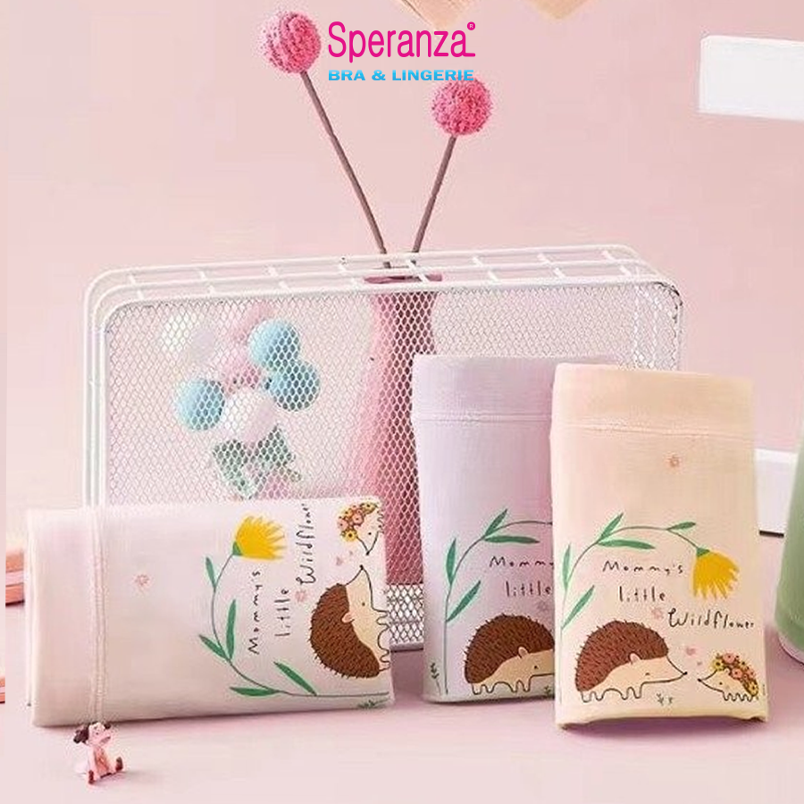 Quần lót bé gái cotton không đường may thoáng mát bé 3-14 tuổi SPQTE806SH