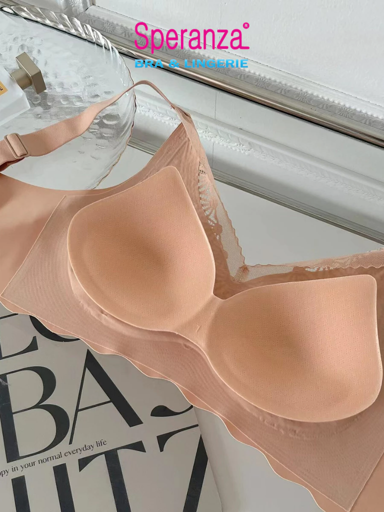Áo ngực nữ không gọng mút mỏng phối ren mềm tạo nét riêng quyến rũ SPA6851SH