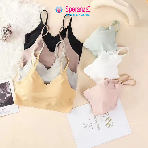 Áo bra nữ không gọng Speranza, kiểu dáng áo 2 dây đeo chéo và chui đầu, mịn màng, mỏng nhẹ - SPAL7094SH
