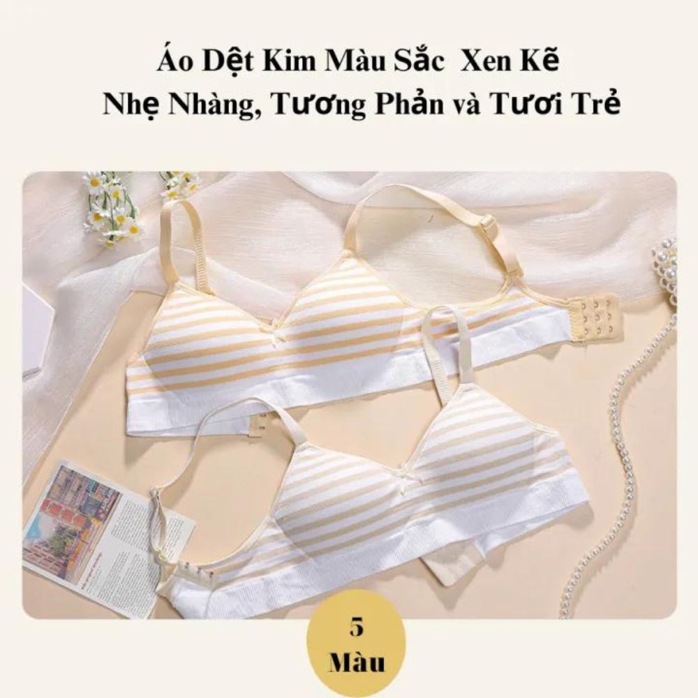 Áo bra nữ kiểu cổ chữ V kẻ sọc gợi cảm 2 dây Speranza SPAL0968SH