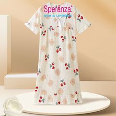 Váy ngủ nữ ngắn tay vải bong mặc nhà rộng phong cách công chúa SPD006SH