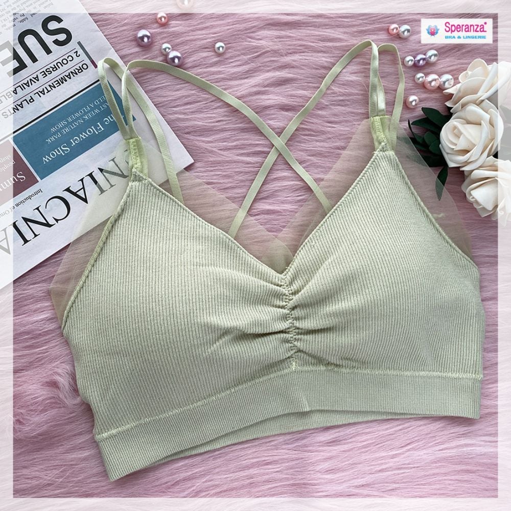 Áo bra viền ren dây chéo có mút sexy hàng cao cấp SPAL1952SH