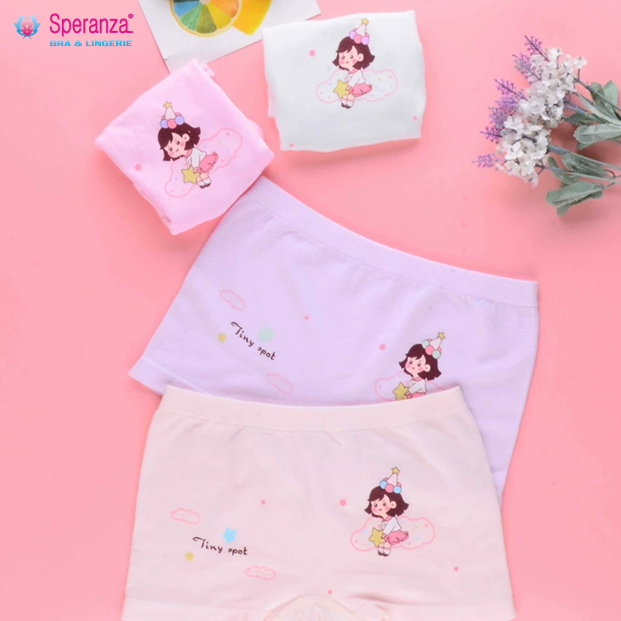 Quần lót bé gái cotton không đường may thoáng mát bé 3-14 tuổi SPQTE806SH
