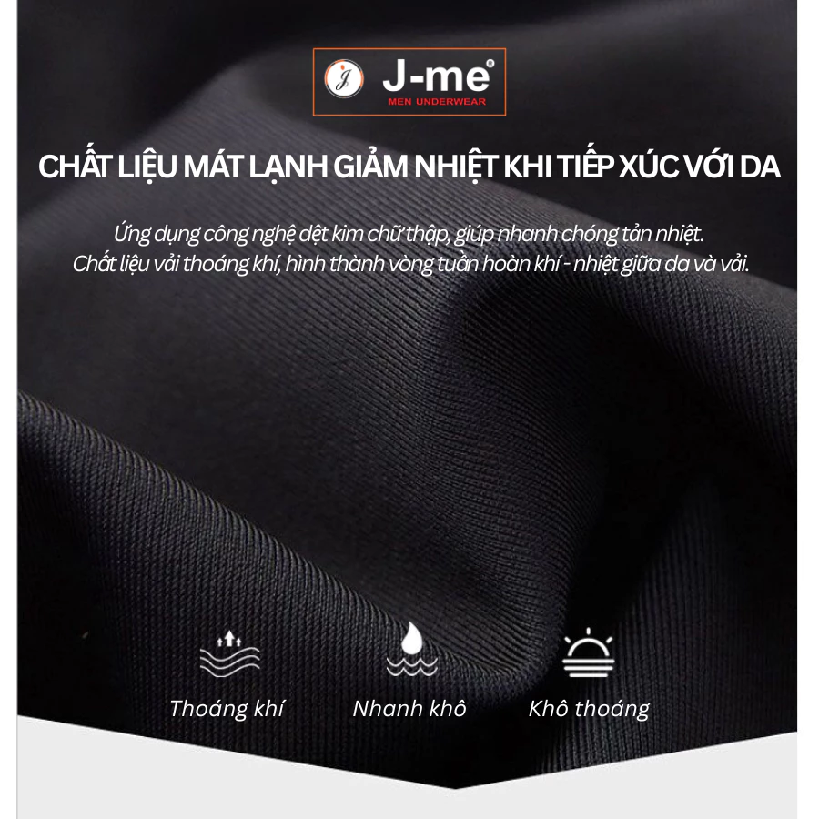 Quần Bơi Nam J-me – Thoải Mái, 60KG đến 75kg, Luyện Tập Bơi, Chất Liệu Polyester Cao Cấp - JMB703SH
