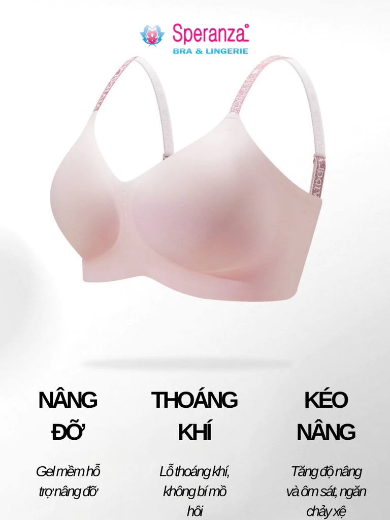 Áo ngực không gọng Speranza nâng ngực tự nhiên Chống chảy xệ Mặc siêu thoáng mát kháng khuẩn an toàn SPA3880SH