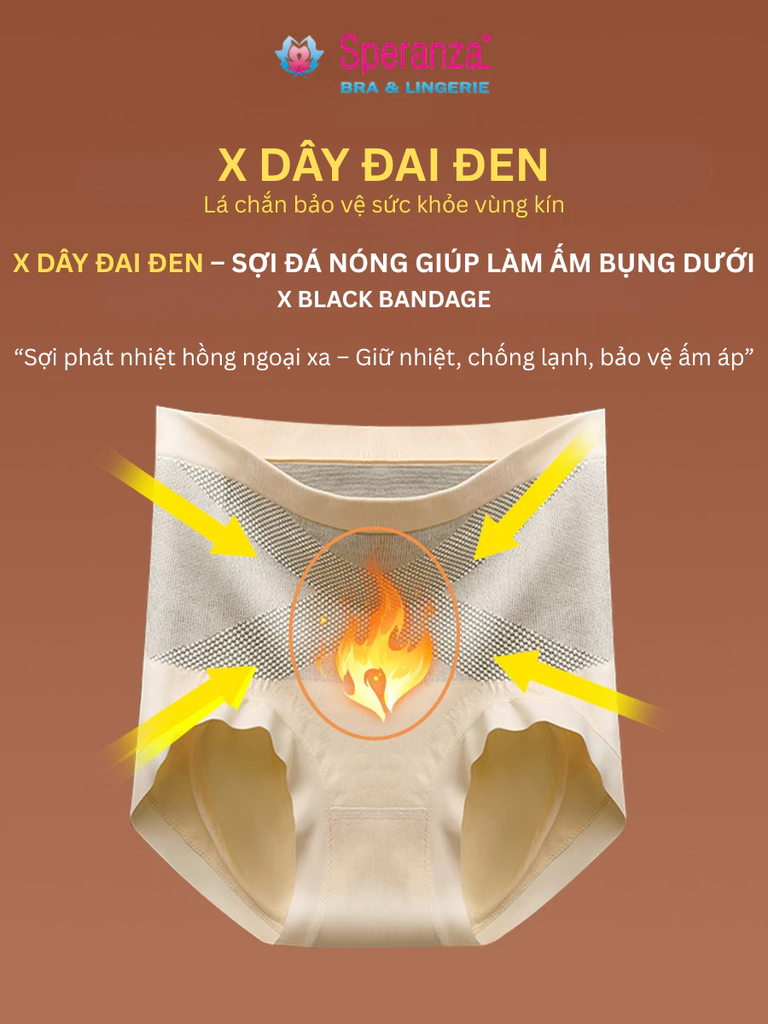 Quần Lót Định Hình Nữ Cạp Cao – Chống Cuộn, Nâng Mông, Siết Eo Chuẩn Dáng Tự Nhiên - SPQ371SH