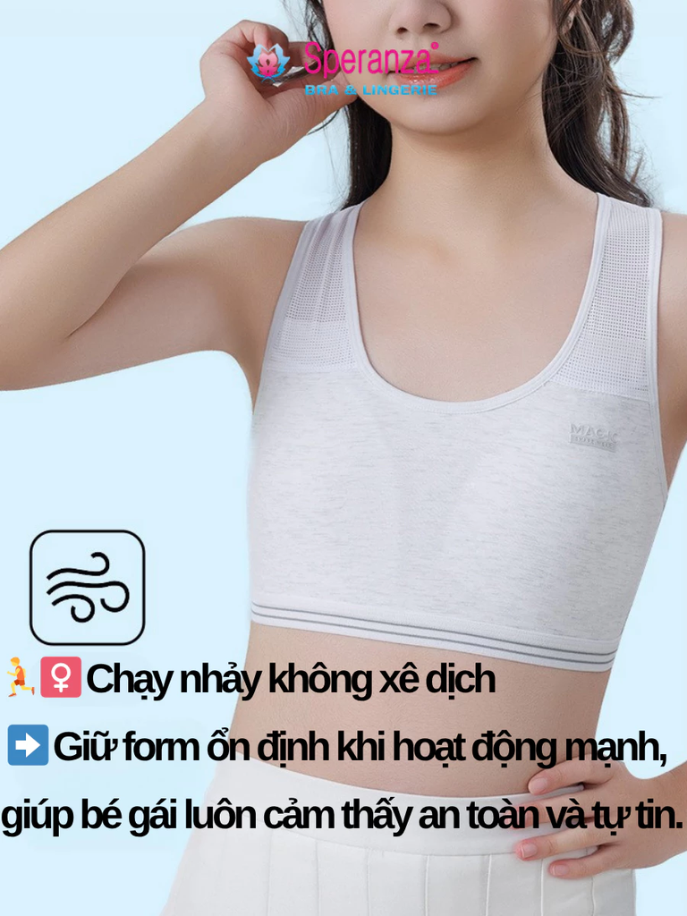 Áo Lót Bé Gái Speranza Siêu Nhẹ, Thoáng Khí, Không Tuột Vai, Thiết Kế Thể Thao – SPAL0107SH