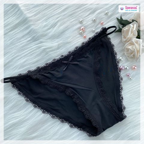 QUẦN LÓT NỮ COTTON DÂY MẢNH VIỀN PHỐI REN SEXY SPQ676SH