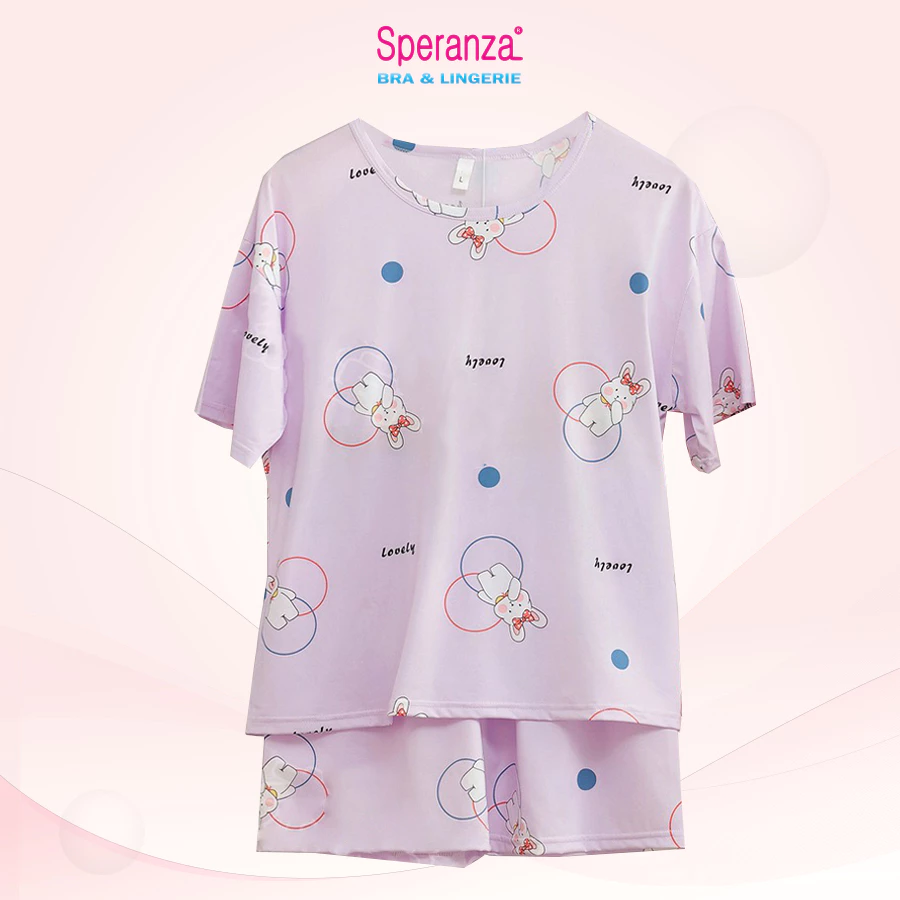 Bộ mặc nhà nữ Speranza, vải cotton cao cấp, họa tiết da dạng xinh xắn trẻ trung - SBD24301SH