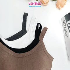 Áo 2 dây nữ Speranza, vải cotton mềm mại, kèm mút ngực SPAL610SH