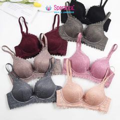 Áo ngực nữ không gọng mút mỏng ren mềm mịn thoải mái SPA7317SH