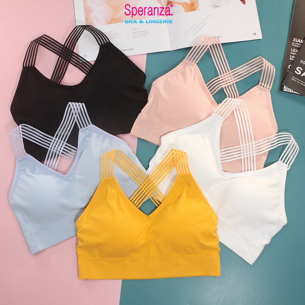 Áo thể thao chạy bộ Speranza, vải thun co dãn 4 chiều, có đệm ngực mềm mại thoải mái - SPAT331SH