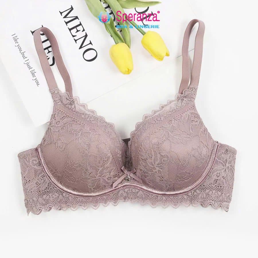 Áo ngực nữ không gọng mút mỏng ren mềm mịn thoải mái SPA7317SH