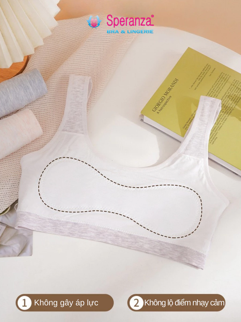 Áo lót bé gái Speranza | Áo vest trẻ em mềm mại, thoáng khí, chống lộ, co giãn 4 chiều - SPAL0712SH