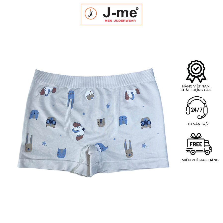 Quần lót bé trai J-me, Kiểu dáng boxer, chất liệu mềm mại thấm hút và khử mùi mồ hôi - JMTE380SH