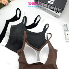 Áo 2 dây nữ Speranza, vải cotton mềm mại, kèm mút ngực SPAL610SH