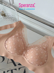 Áo ngực nữ không gọng mút mỏng phối ren mềm tạo nét riêng quyến rũ SPA6851SH